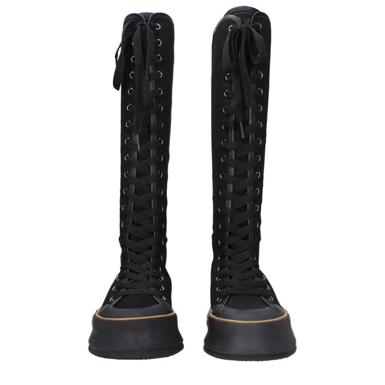 Max Mara ob1o1e1124 Fabric Boots in Black Size US 6 / IT 36 - 3 Thumbnail