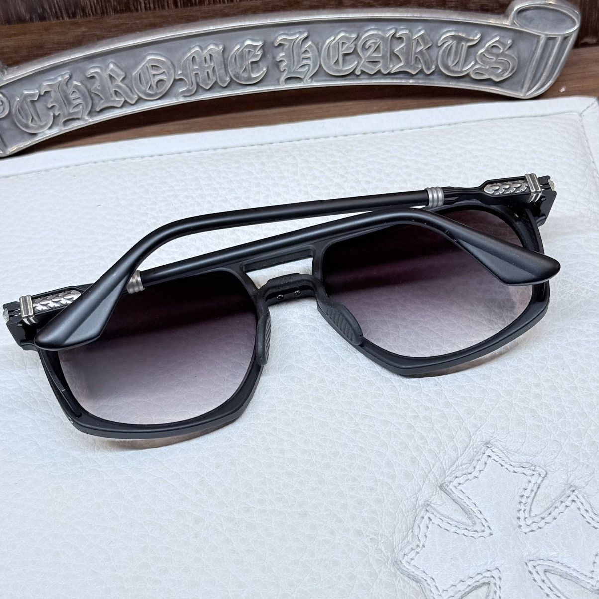 Chrome Hearts Chrome Hearts HUMIDITITTY 1/1 ‘Dark Triad’ Sunglasses Size ONE SIZE - 2 Thumbnail