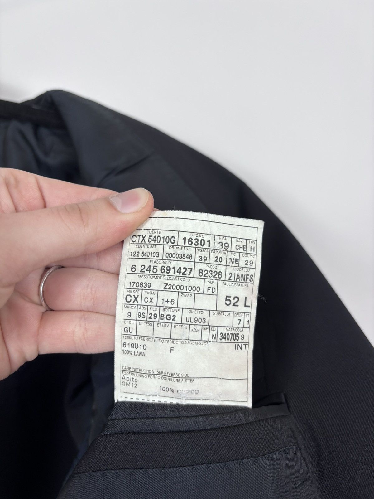 Gucci Gucci Tom Ford Era Men’s 2-Piece Black Wool Suit Size 42L - 14 Thumbnail