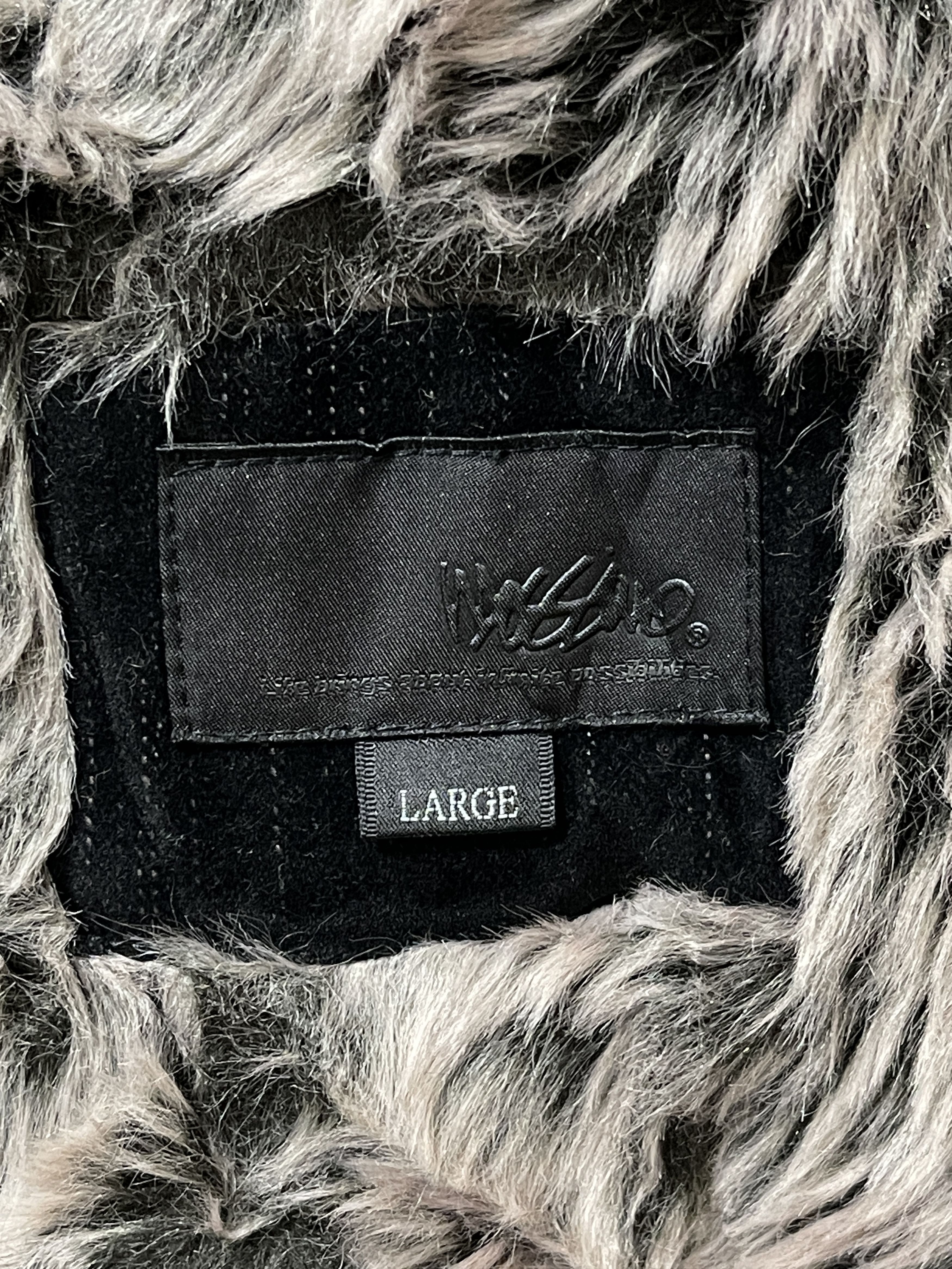 Japanese Brand Mossimo Japan Archive Fur Gothic Vkei Style Jacket Size US L / EU 52-54 / 3 - 7 Thumbnail