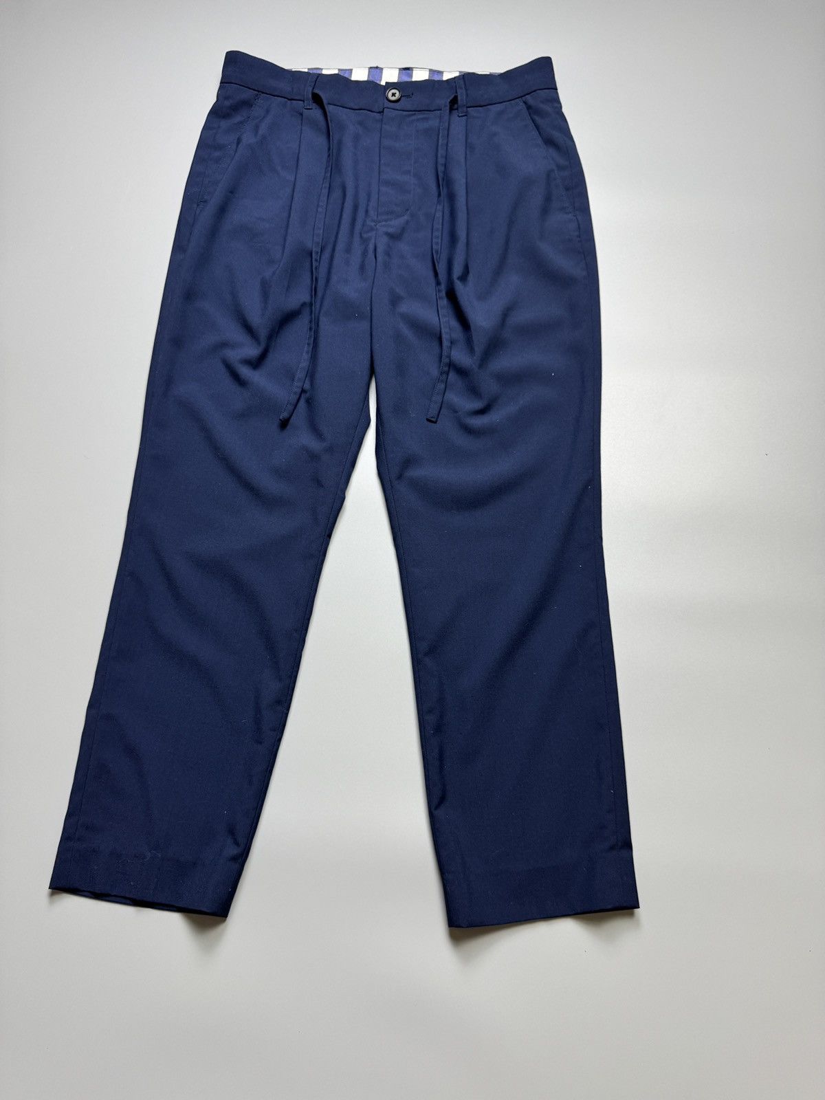 Beams Japan Beans Japan - Cropped Two Pleats Trouser Pants Size US 32 / EU 48 - 2 Thumbnail