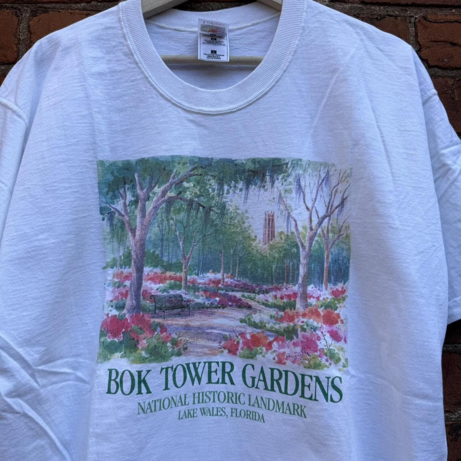 Fruit Of The Loom Vintage bok tower gardens Lake Wales Florida t shirt 00s L Size US L / EU 52-54 / 3 - 2 Thumbnail