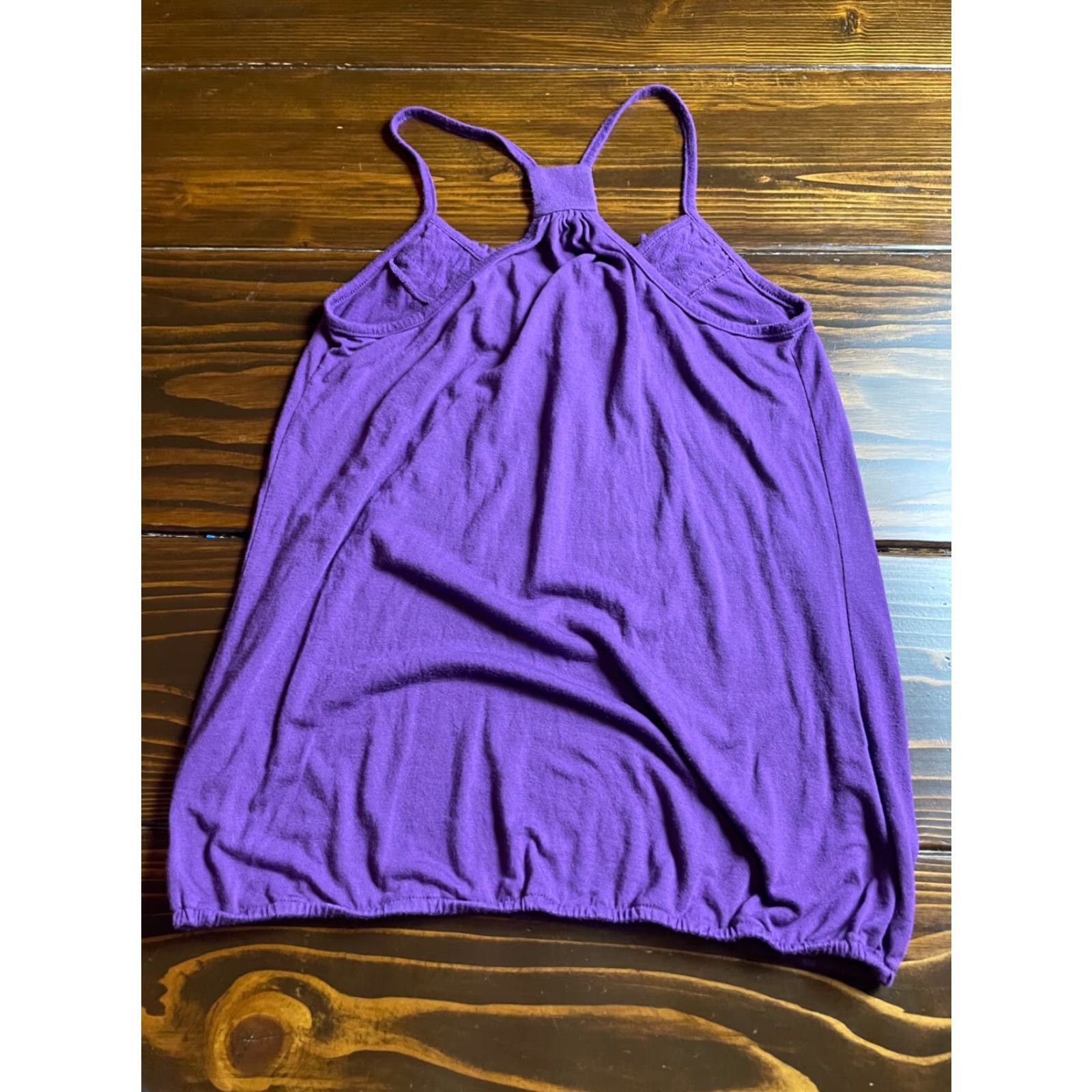 Old Navy Old Navy Tank Top Women's Size Small Purple Ruffled Spaghetti Strap Sleeveless Size S / US 4 / IT 40 - 6 Thumbnail