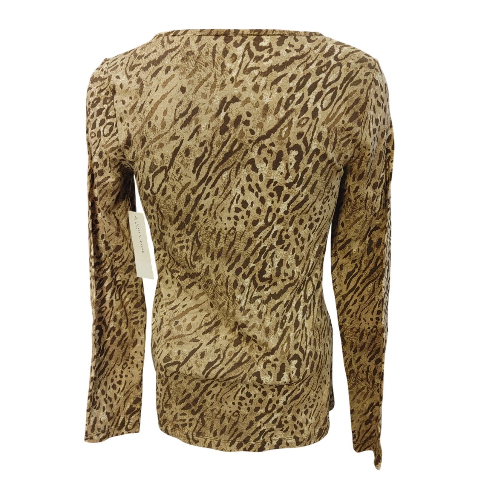 Jones New York Jones NY Sport Women S Stretch Tan LongSleeve Round Neck Top Size S / US 4 / IT 40 - 2 Thumbnail