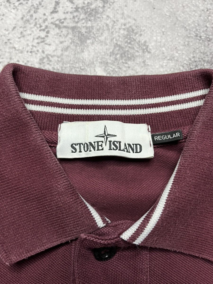 Stone Island Stone Island Long Sleeve Polo Patch Program Burgundy Men’s S Size US S / EU 44-46 / 1 - 6 Thumbnail