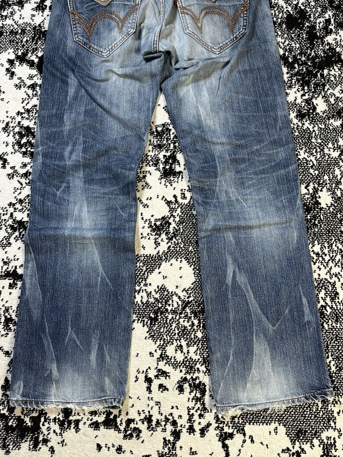 Undercover 2000s Navajo Edwin Blue Trip 503 Flare Washed Denim Size US 32 / EU 48 - 11 Thumbnail