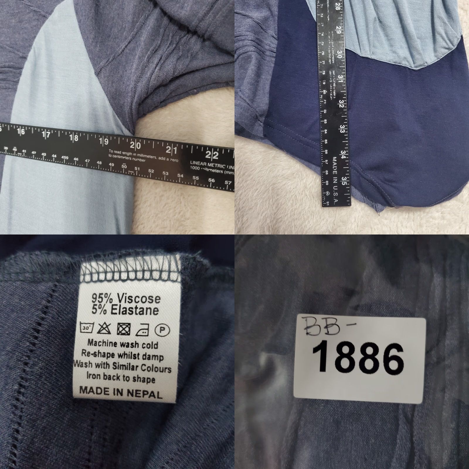 Kathmandu Kathmandu Imports Tunic Dress Women M Blue Wavy Texture Pockets Lagenlook Boho Size M / US 6-8 / IT 42-44 - 8 Thumbnail