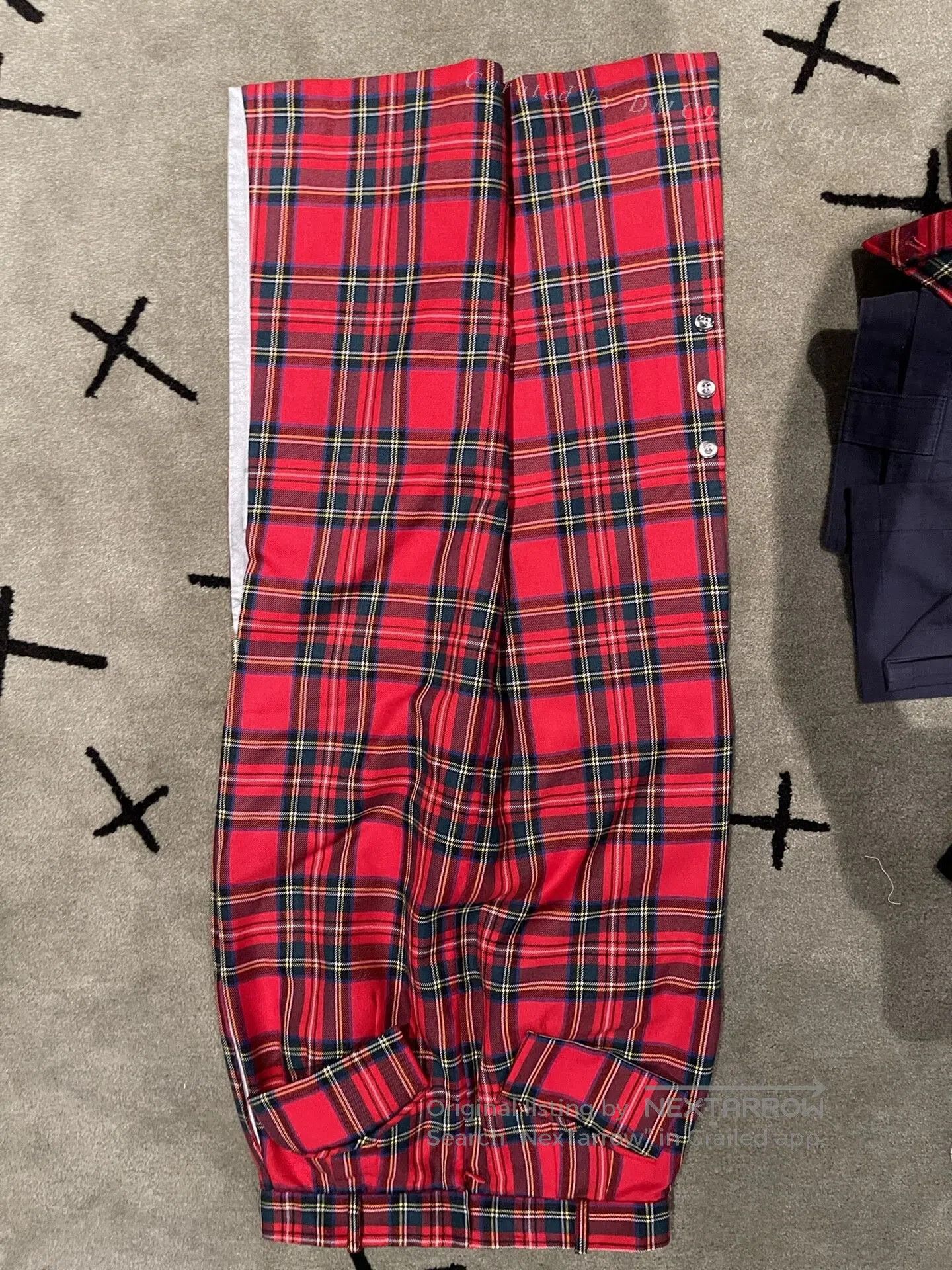 Other Red Plaid Long Skirt. Size 37" - 3 Thumbnail