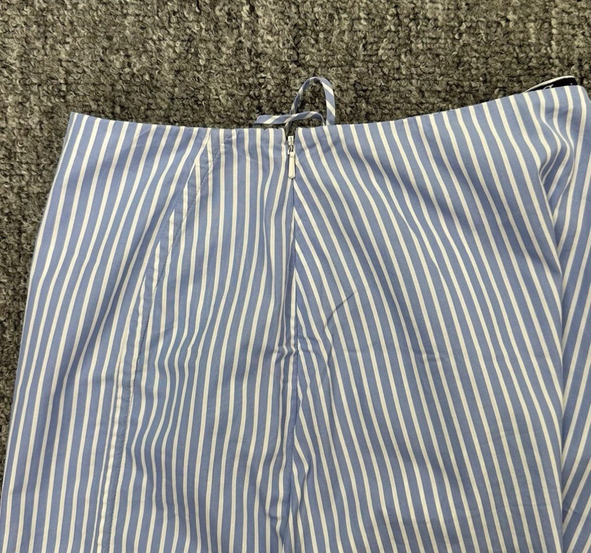 Dior Dior blue white striped irregular skirt K12 Size 24" / US 00 / IT 34 - 6 Thumbnail