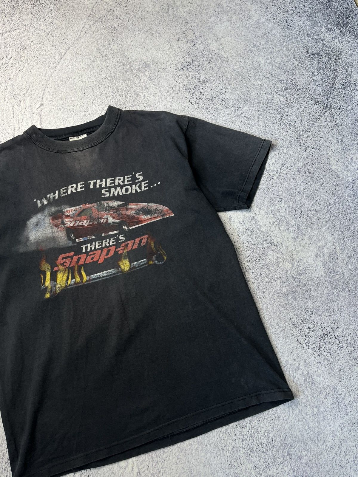 Vintage Rare Vintage SNAP ON T-Shirt Where There’s Smoke Size US L / EU 52-54 / 3 - 8 Thumbnail