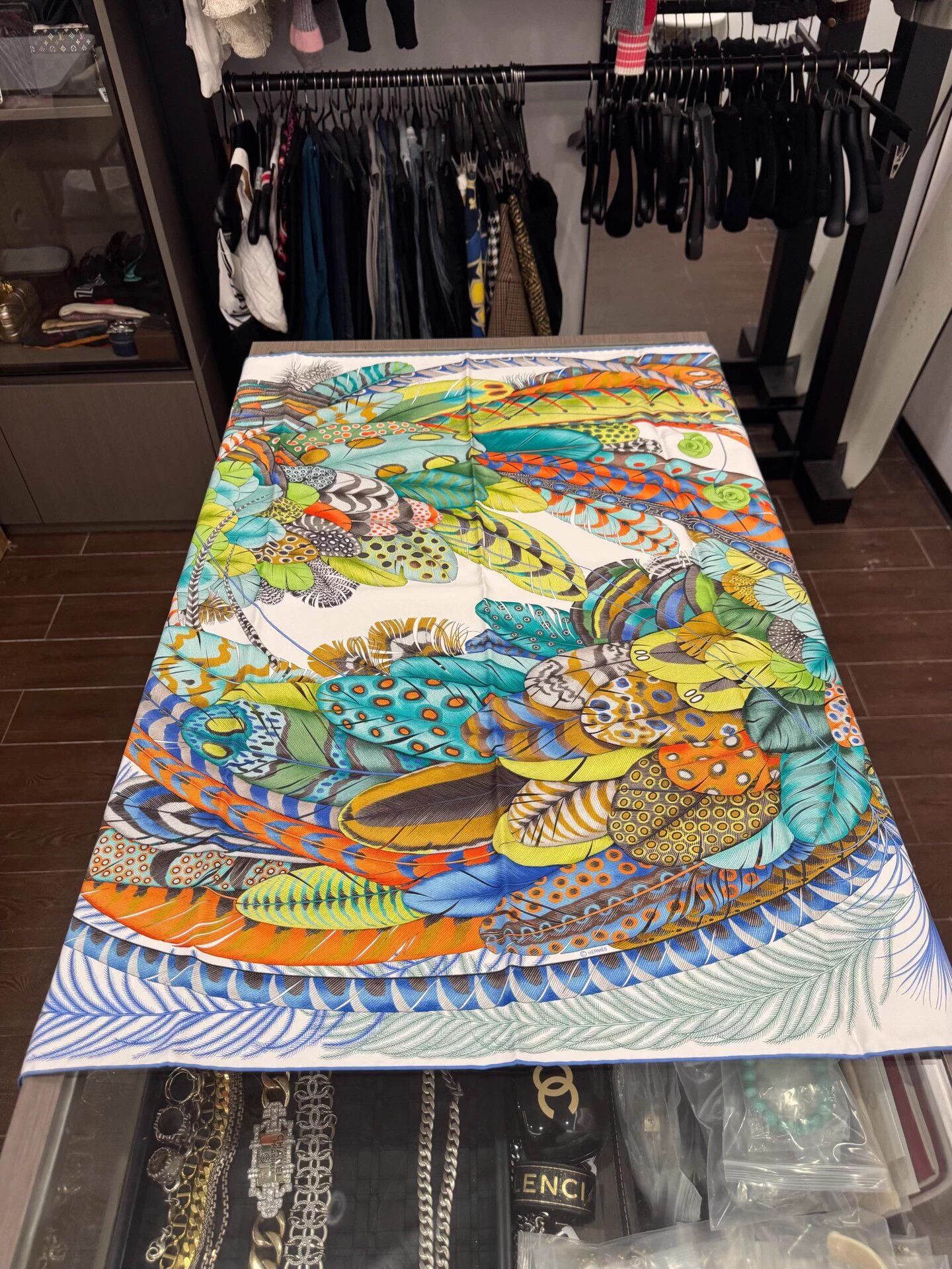 Hermes Hermes Feather Celebration Silk Scarf 90x90cm New with Box Size ONE SIZE - 3 Thumbnail