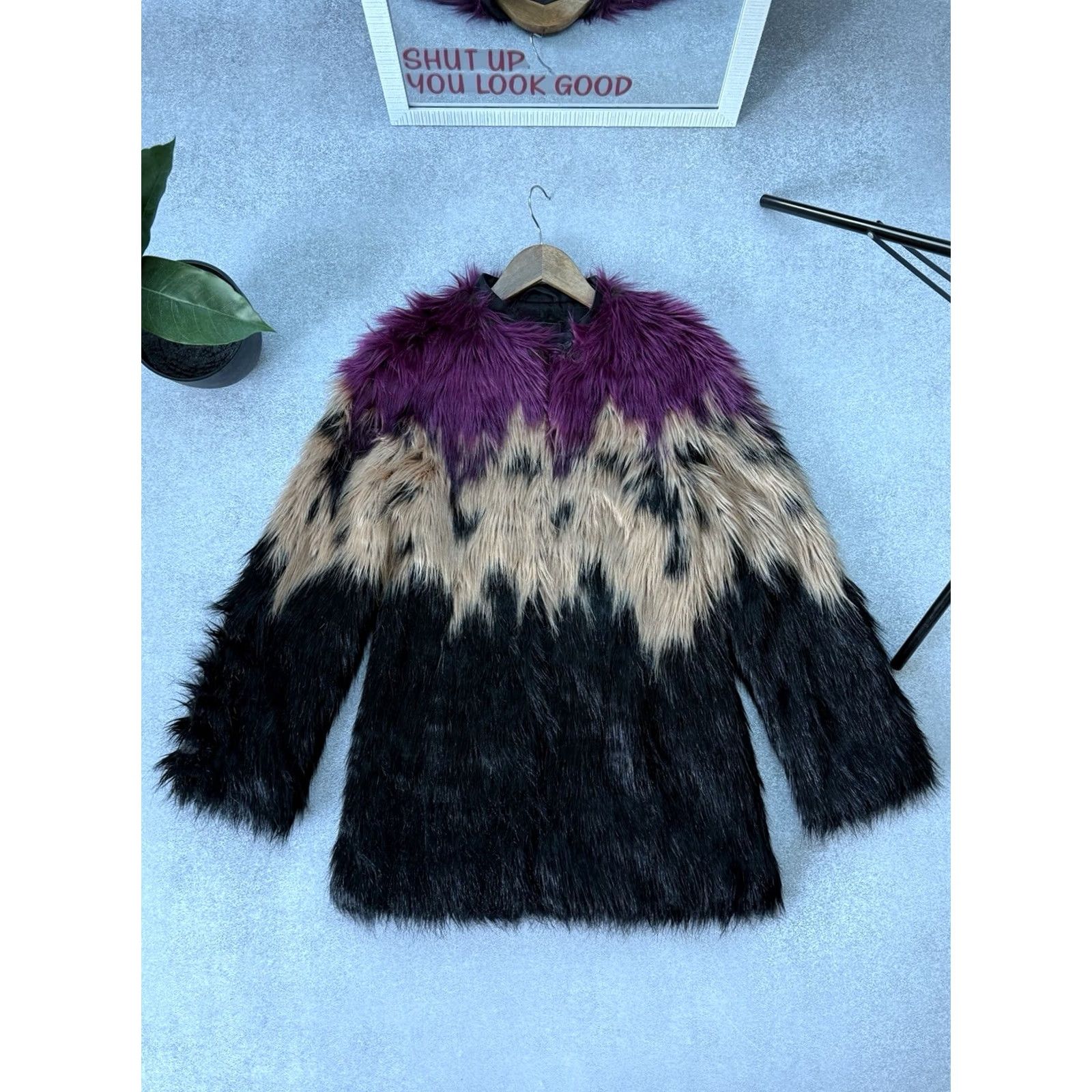 Diesel VINTAGE Diesel Overcoat Jacket S Black Faux Fur Y2K Archive RRP 500 Size S / US 4 / IT 40 - 2 Thumbnail