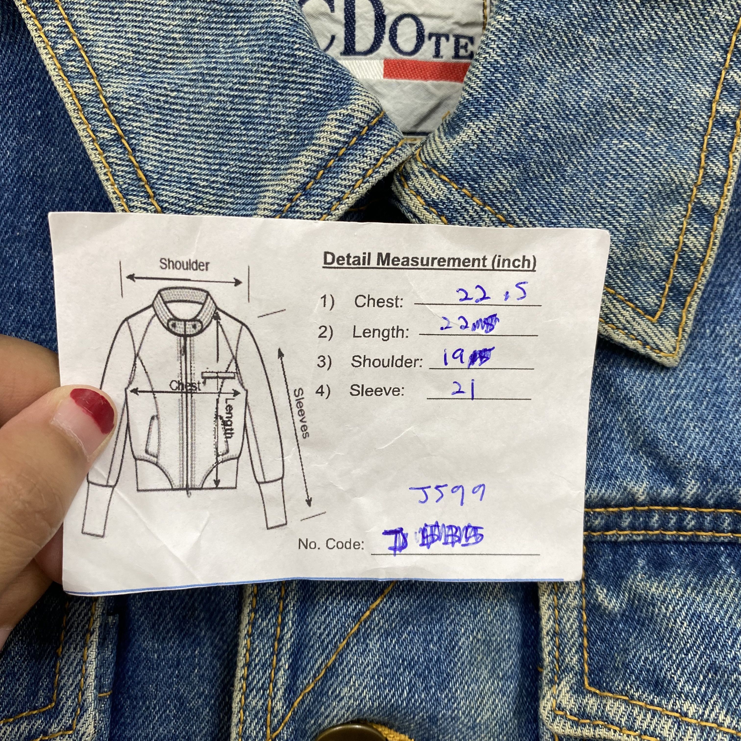 Japanese Brand Vintage 90s Anecdote Homme French's Pride Denim Trucker-J599 Size US L / EU 52-54 / 3 - 12 Thumbnail