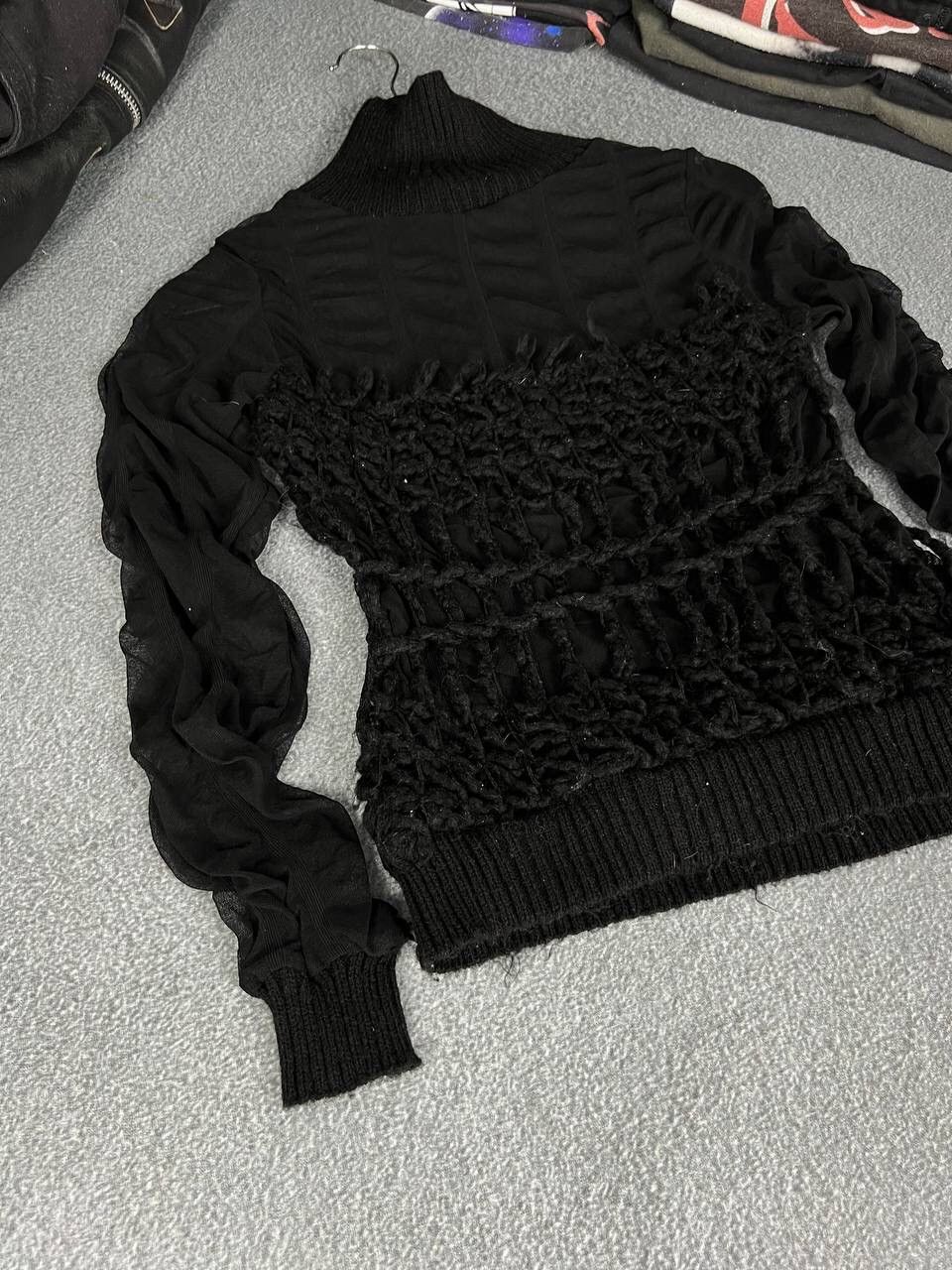 Vintage Y2K Gothic Vibe 00s Bondage Long Sleeve Top Size M / US 6-8 / IT 42-44 - 5 Thumbnail