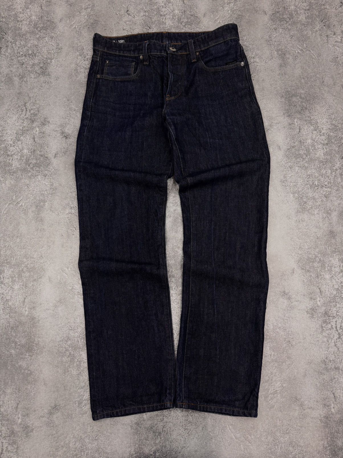 G-Star G-Star Raw Men 3301 Straight Denim Jeans Dark Blue W31 Size US 31 - 4 Thumbnail