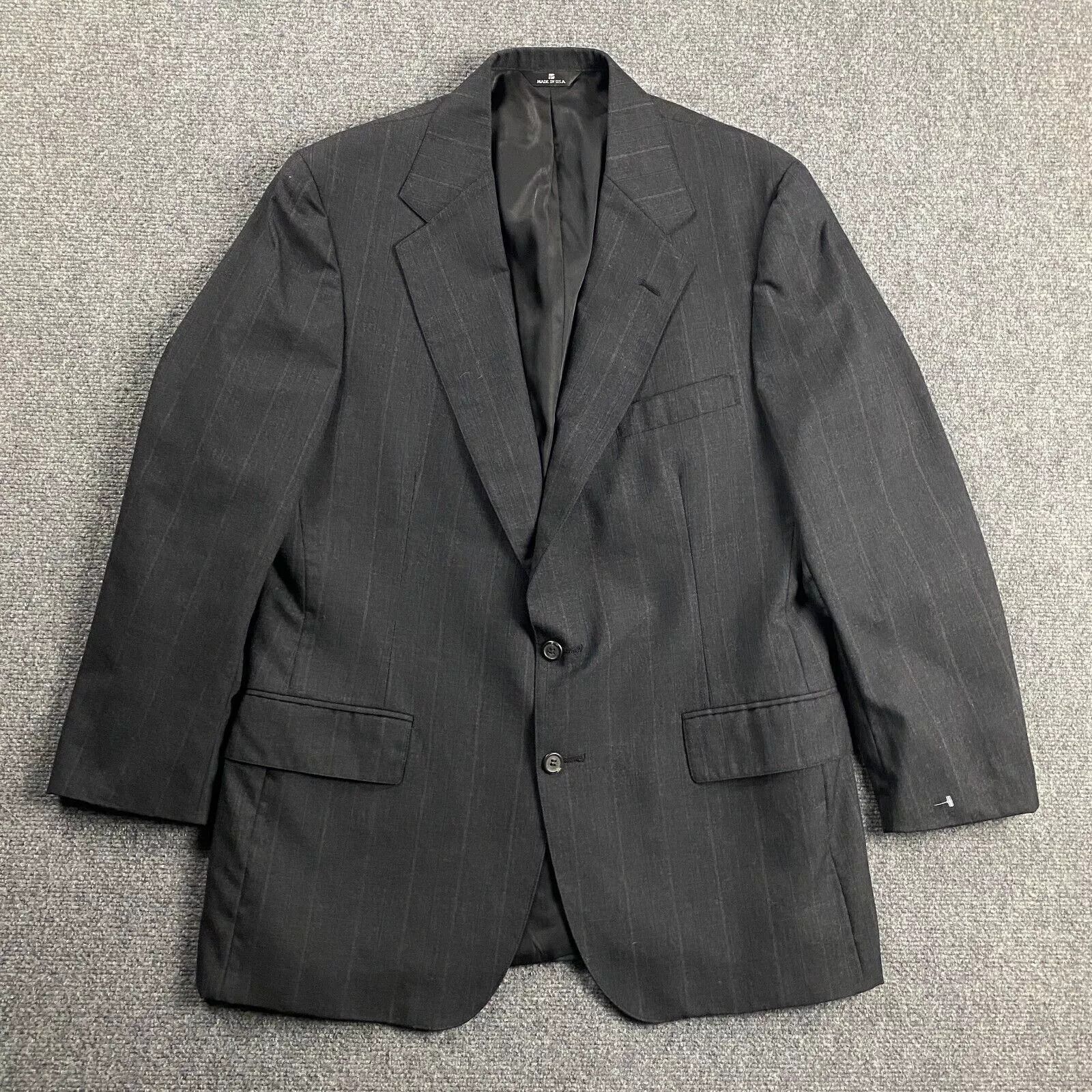 Vintage Polo University Club Blazer Men's 44R Striped Suit Jacket Size 44R - 1 Thumbnail