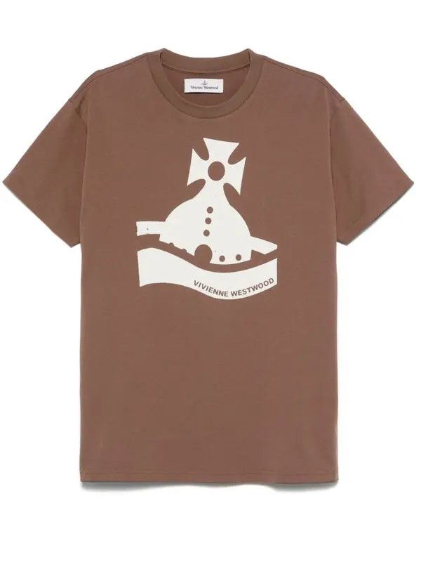 Vivienne Westwood o1f1d3z0526 Classic T-Shirt in Brown Size US XL / EU 56 / 4 - 1 Thumbnail