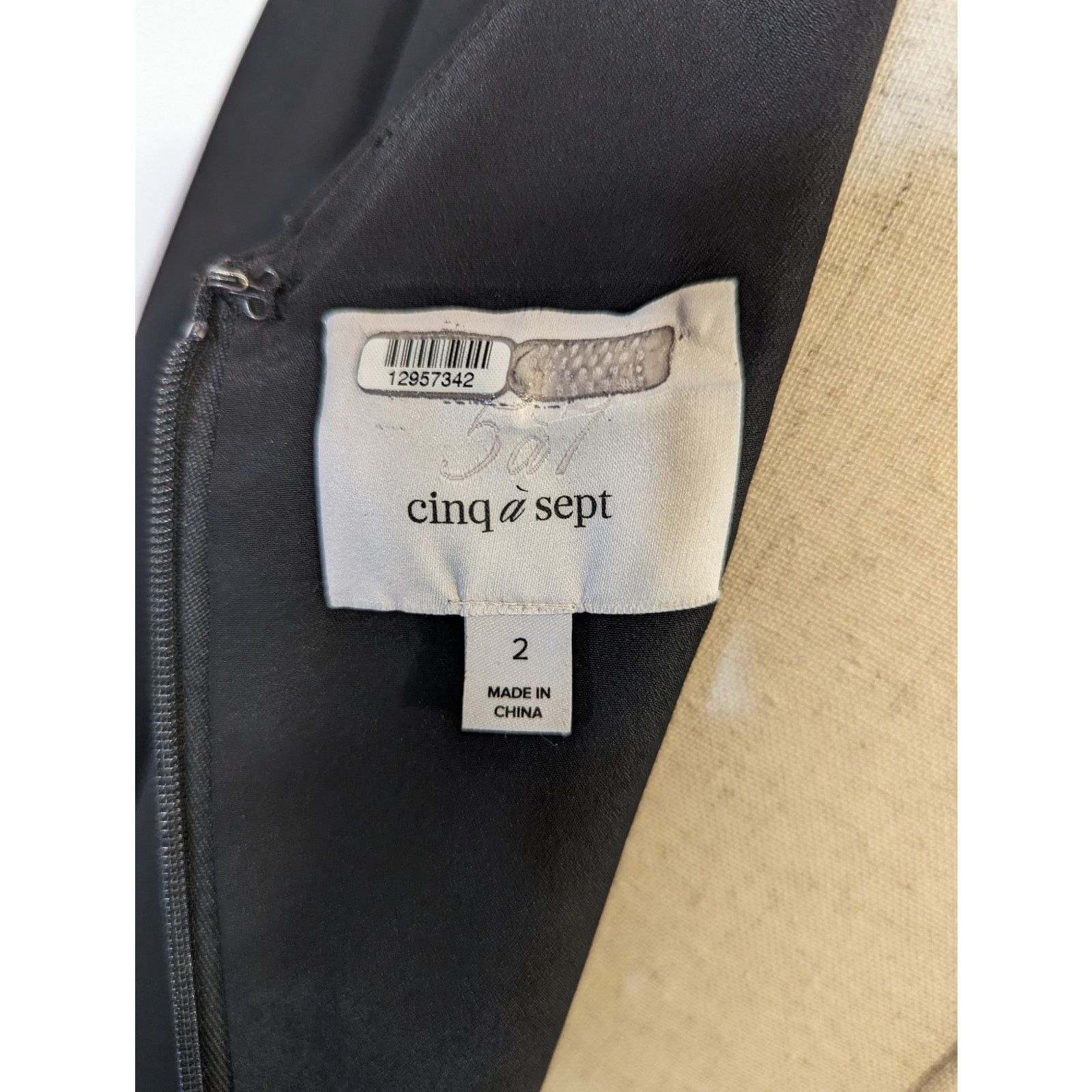 Cinq a Sept Cecil black long sleeve baby doll mini dress size 2 Size XS / US 0-2 / IT 36-38 - 3 Thumbnail