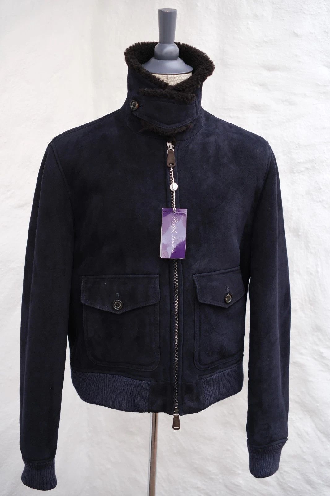 Ralph Lauren Purple Label New Ralph Lauren Purple Label Shearling Leather A-2 Bomber Size US L / EU 52-54 / 3 - 2 Thumbnail