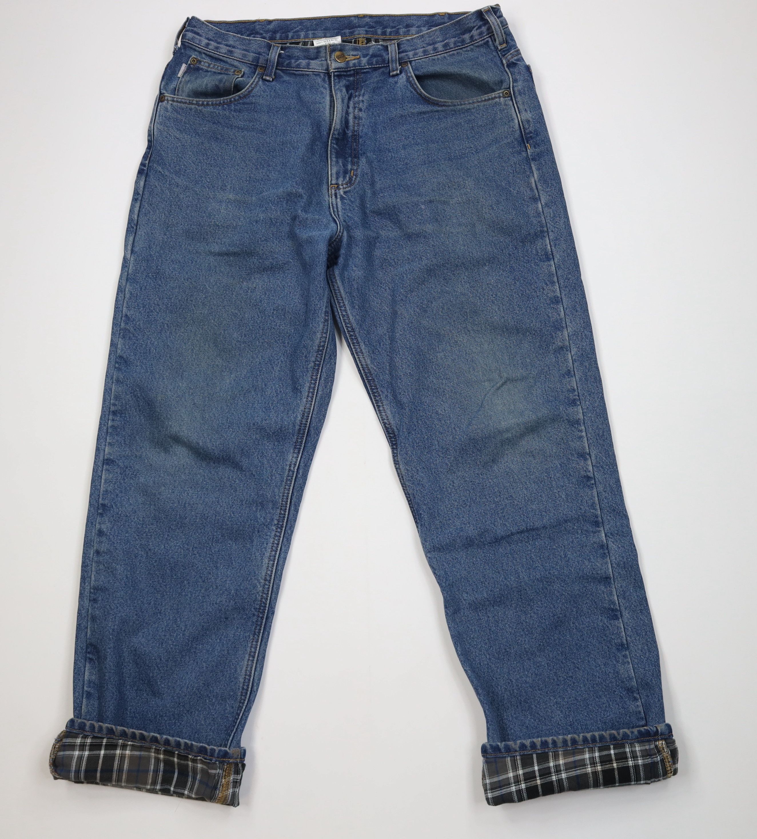 Carhartt Vintage Y2K Carhartt Flannel Lined Relaxed Wide Leg Jeans Size US 36 / EU 52 - 1 Thumbnail