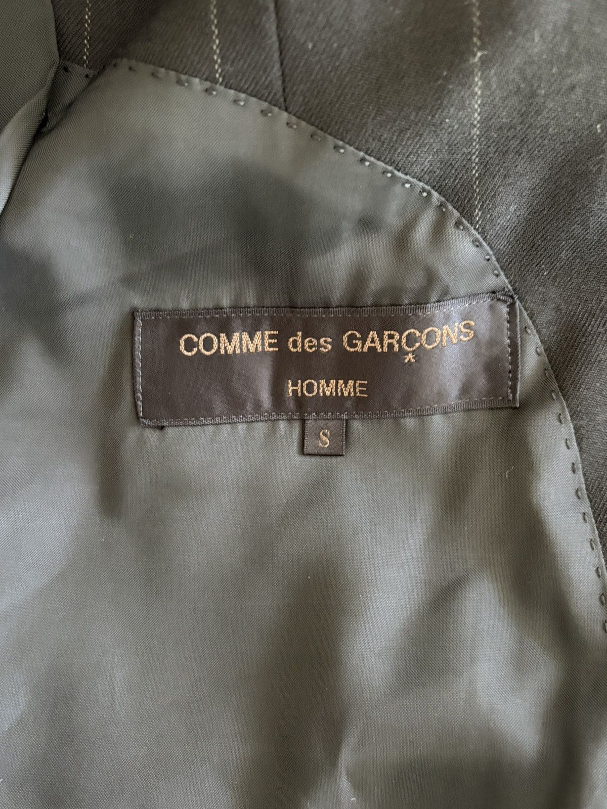 Comme des Garcons Homme Vintage 1989 CDG Homme Striped Wool Suit Size 44S - 4 Thumbnail