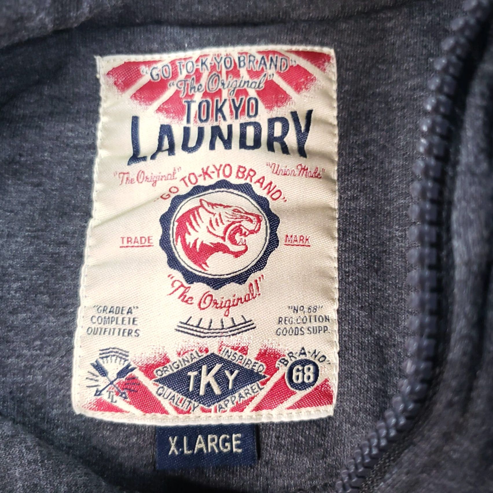 Vintage Tokyo Laundry Mens Sweater Extra Large XL Gray Double Mock Neck 1/4 Zip Size US XL / EU 56 / 4 - 5 Thumbnail