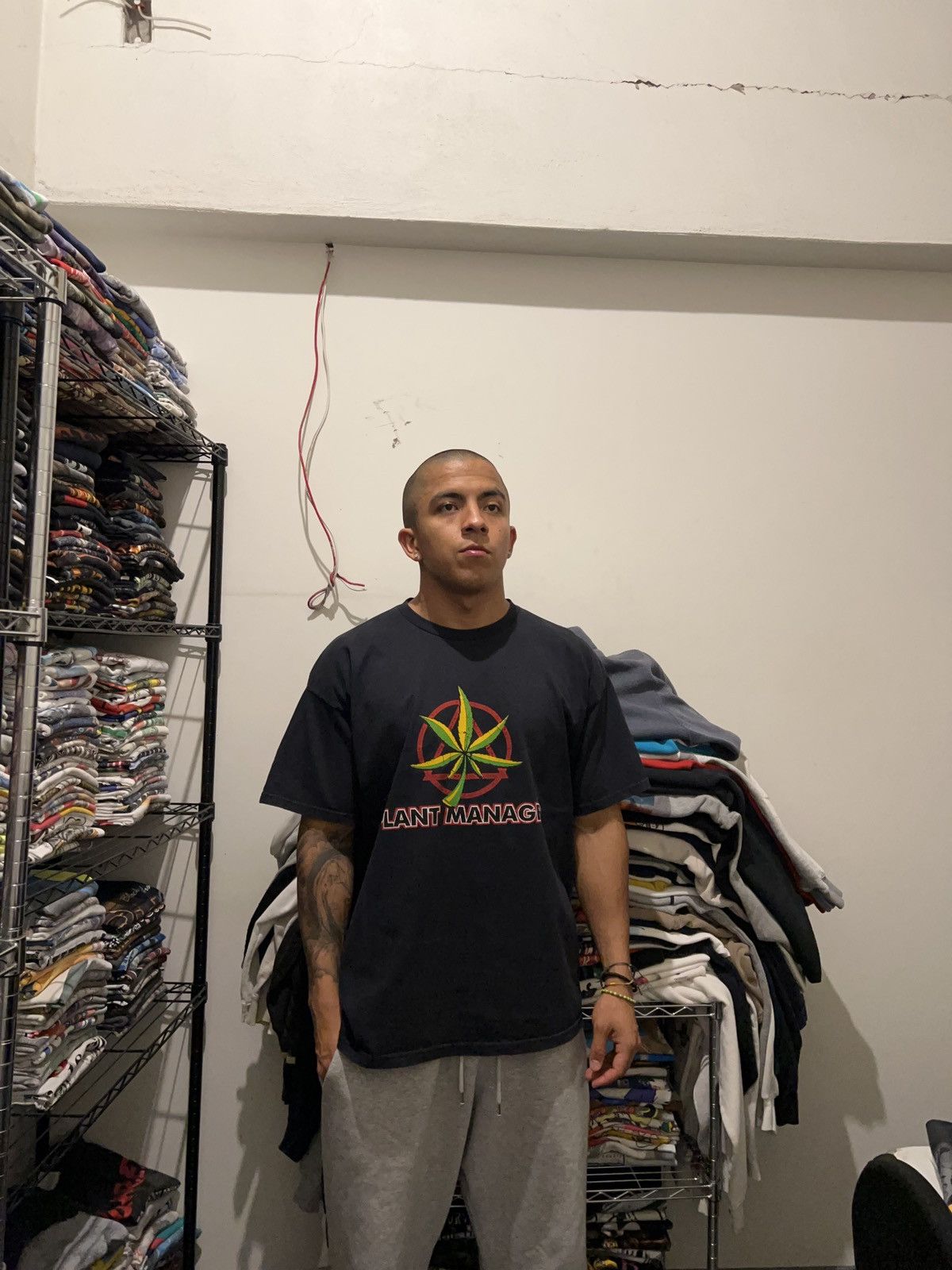 Vintage 2000s Plant Manager Weed Tee Marijuana Size US XXL / EU 58 / 5 - 2 Thumbnail