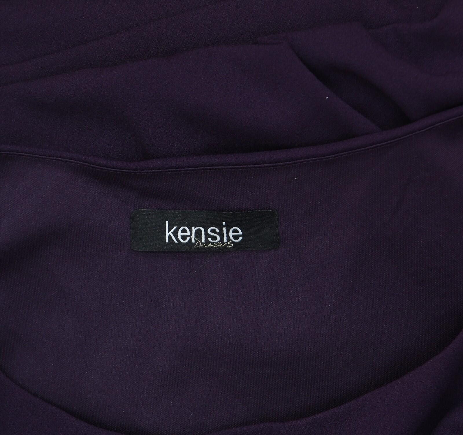 Other New Kensie Womens Tie-waist Dress Kdtp2921 Eggplant Purple 6 Size M / US 6-8 / IT 42-44 - 4 Thumbnail