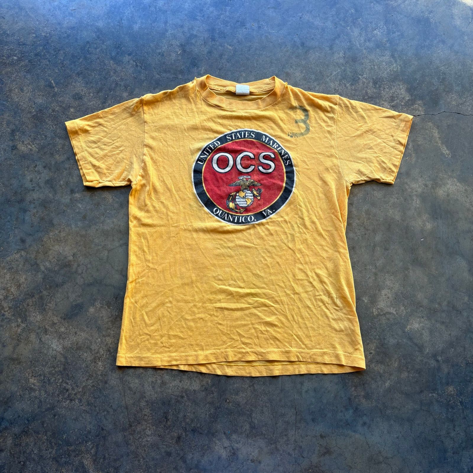 Vintage Vintage 70s 80s USMC Stencil t-shirt Size US S / EU 44-46 / 1 - 1 Thumbnail