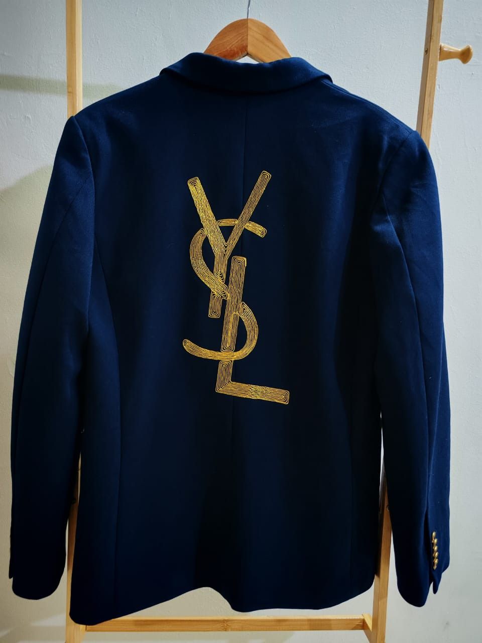 Saint Laurent Paris Saint Laurent Paris YSL Embroidery Blazer Size US M / EU 48-50 / 2 - 6 Thumbnail