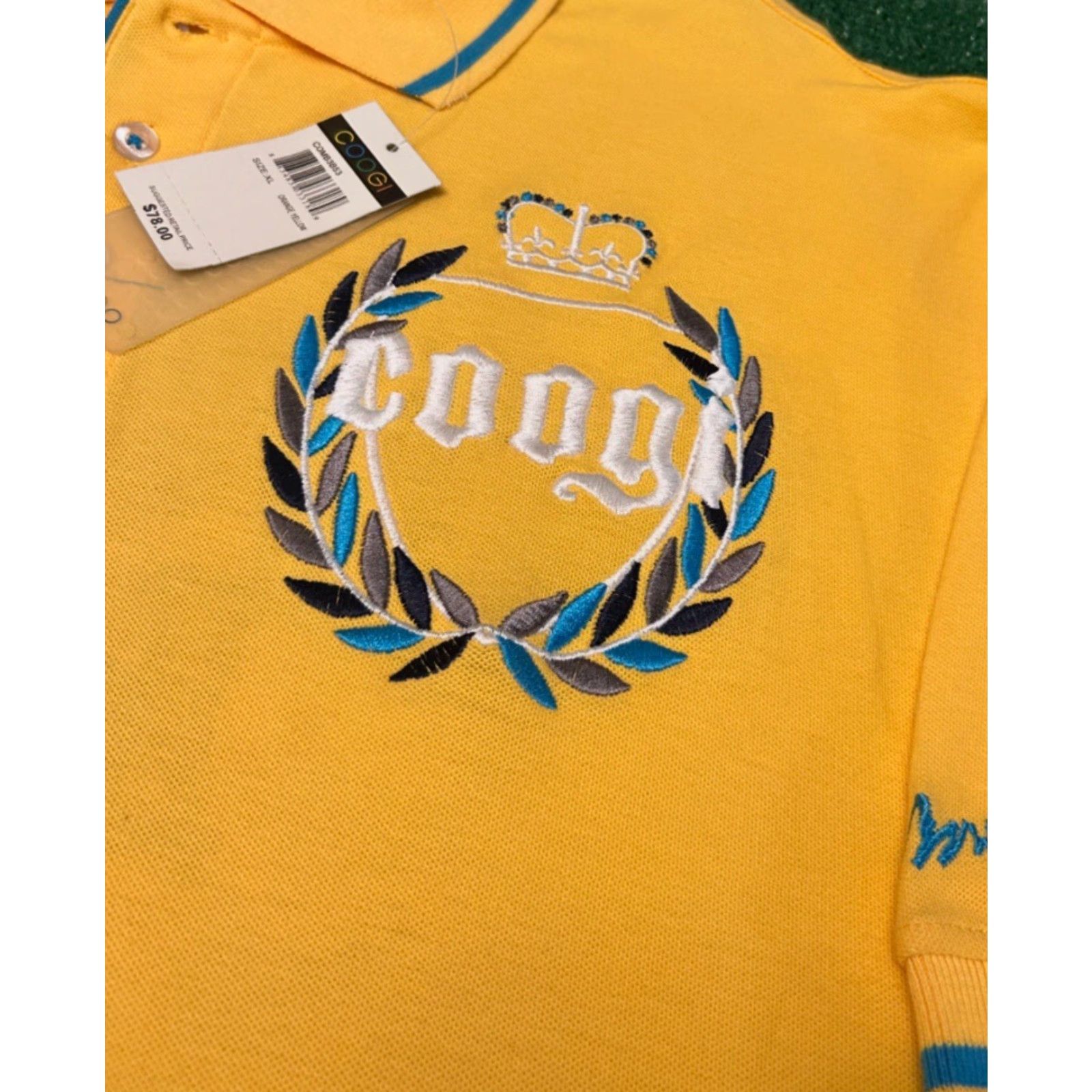 Coogi VINTAGE COOGI Royal Crown Logo Polo Collared Shirt Mens L Hip Hop NWT 90s Y2K Yellow Size US L / EU 52-54 / 3 - 3 Thumbnail
