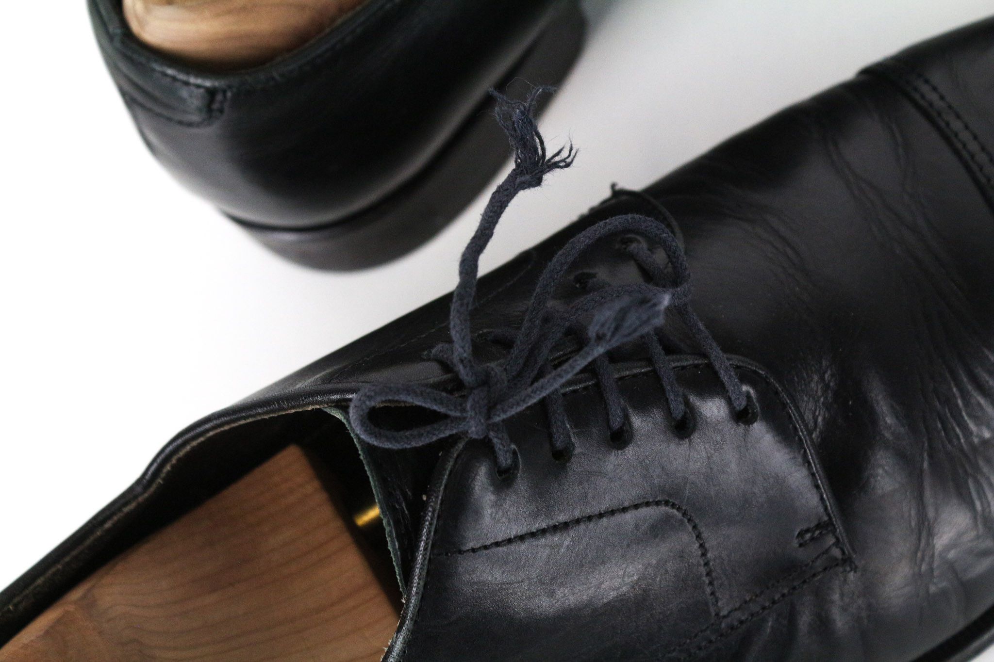 Suitsupply EU40.5 Black Leather Laced Low-Top Shoes 73356 Size US 7.5 / EU 40-41 - 9 Thumbnail