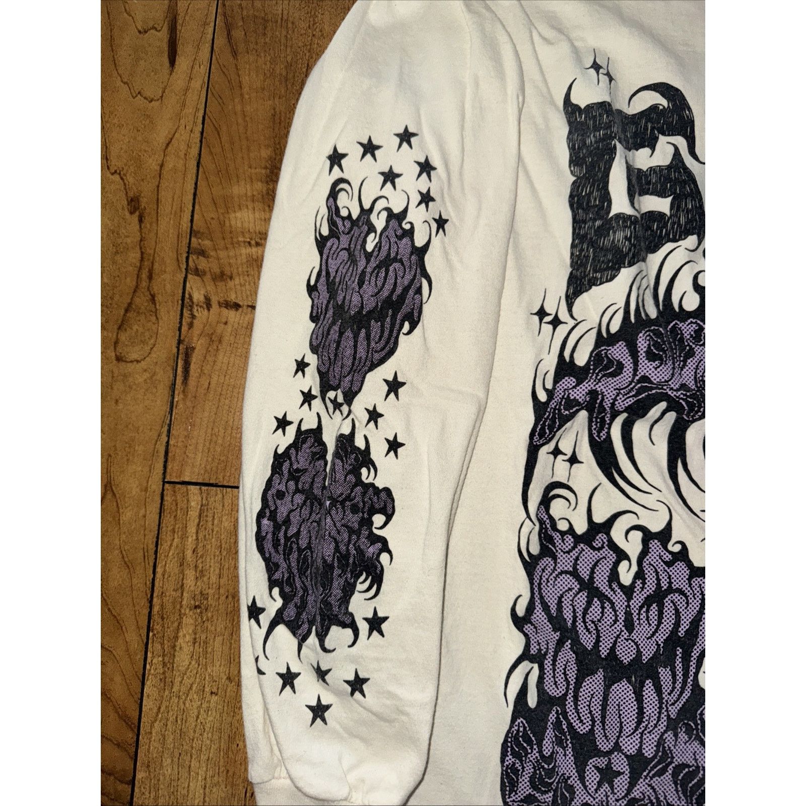 Band Tees × Vintage Gel Death Metal Long Sleeve T-Shirt Tan 19x26 L Size US L / EU 52-54 / 3 - 3 Thumbnail