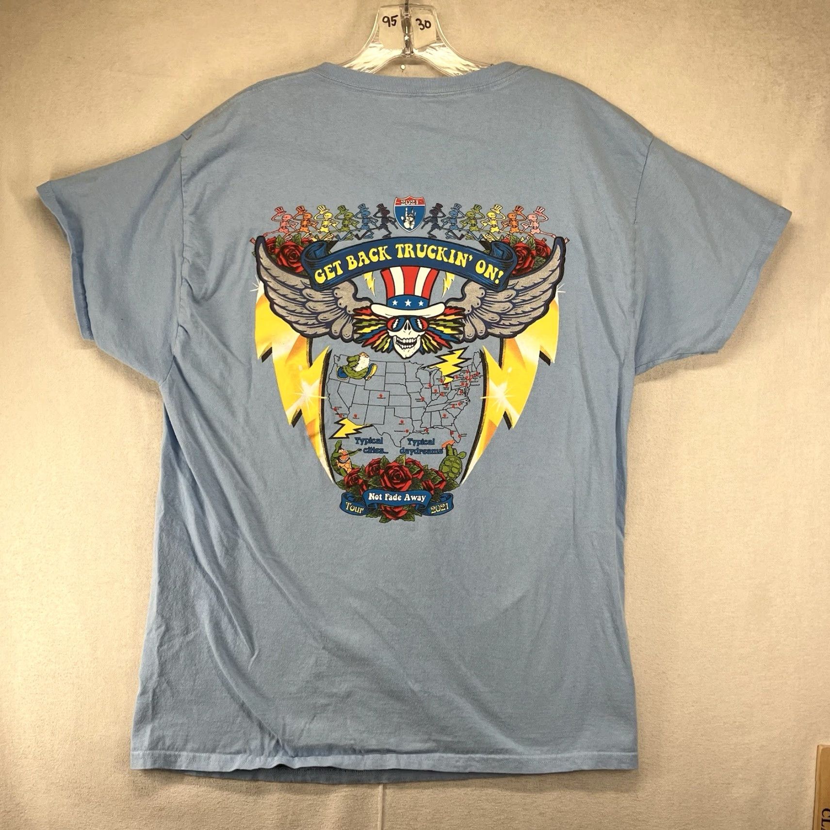 Vintage VINTAGE Grateful Dead T Shirt Fare Thee Well Music Tour 2021 Medium Still Truckin' USA Size US M / EU 48-50 / 2 - 2 Thumbnail
