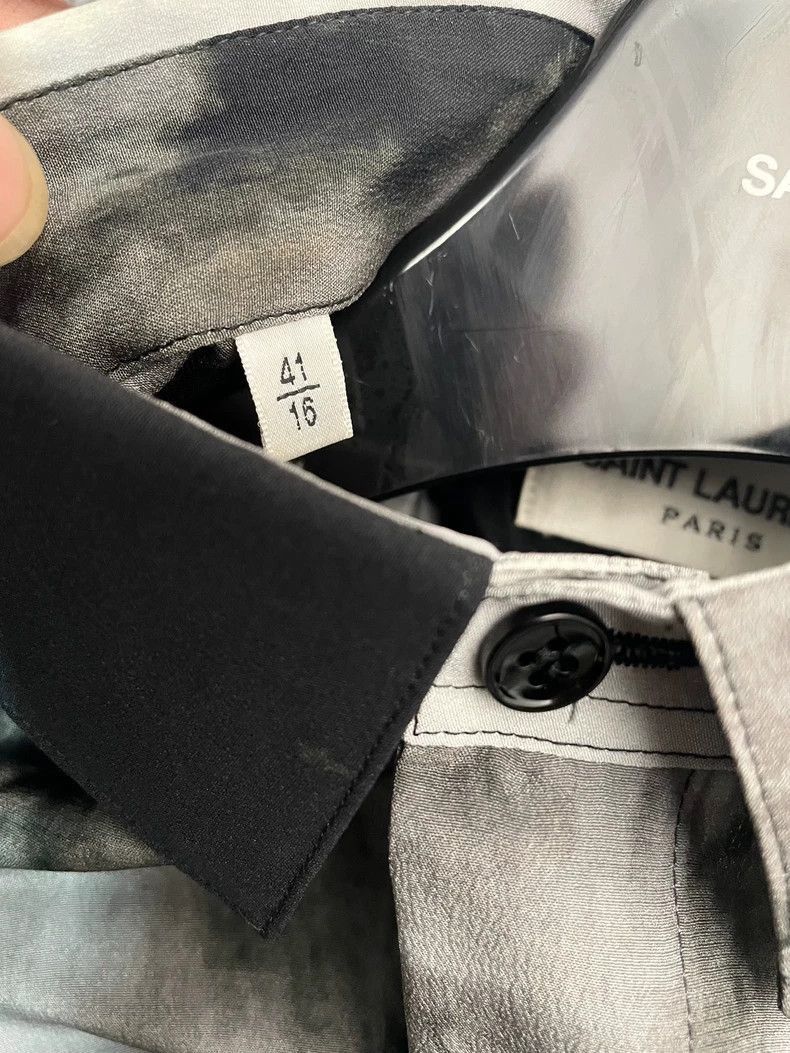 Saint Laurent Paris Saint Laurent Black and White Silk Shirt-2507 Size US L / EU 52-54 / 3 - 4 Thumbnail