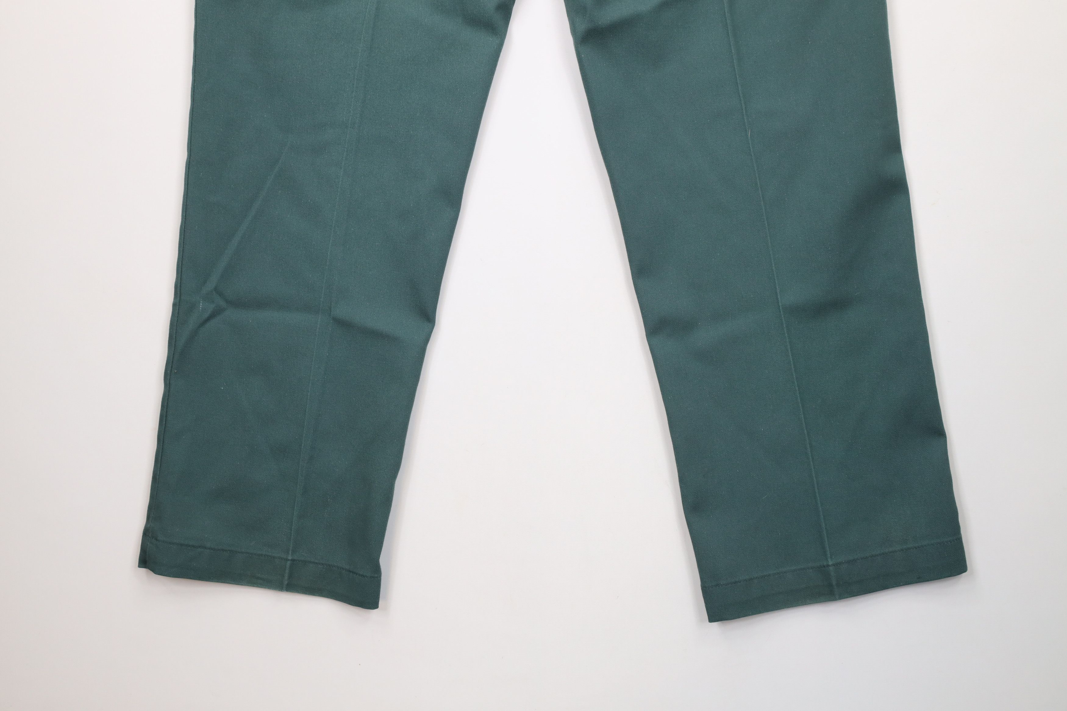 Dickies × Vintage Vintage 90s Dickies Spell Out Wide Leg Work Pants Green USA Size US 38 / EU 54 - 9 Thumbnail
