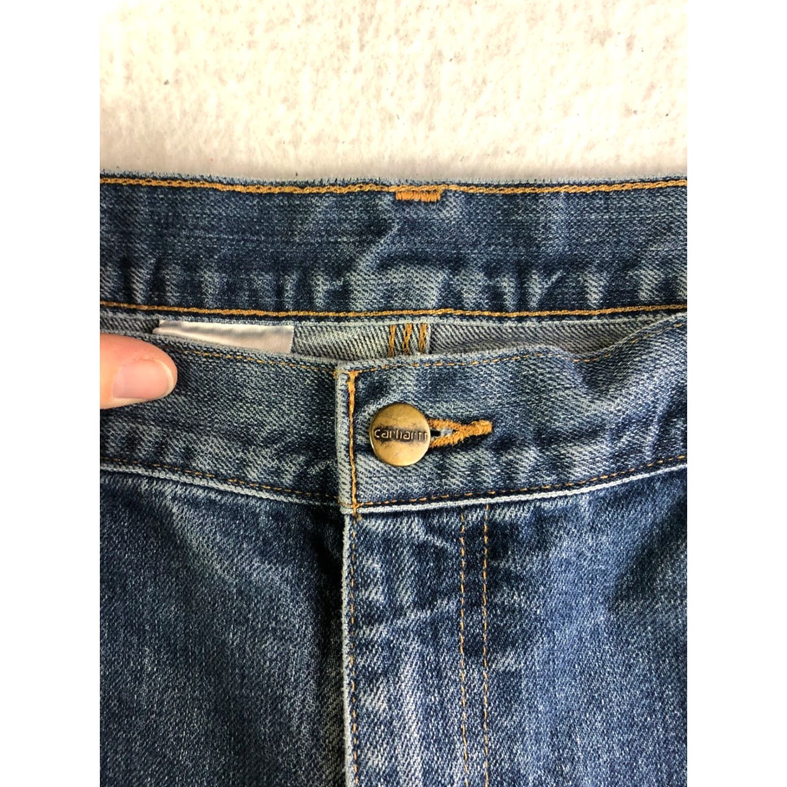 Carhartt Carhartt Jeans Mens 40x32 Medium Wash Mid Rise Straight Leg Blue Denim Fathers, etc Size US 40 / EU 56 - 7 Thumbnail
