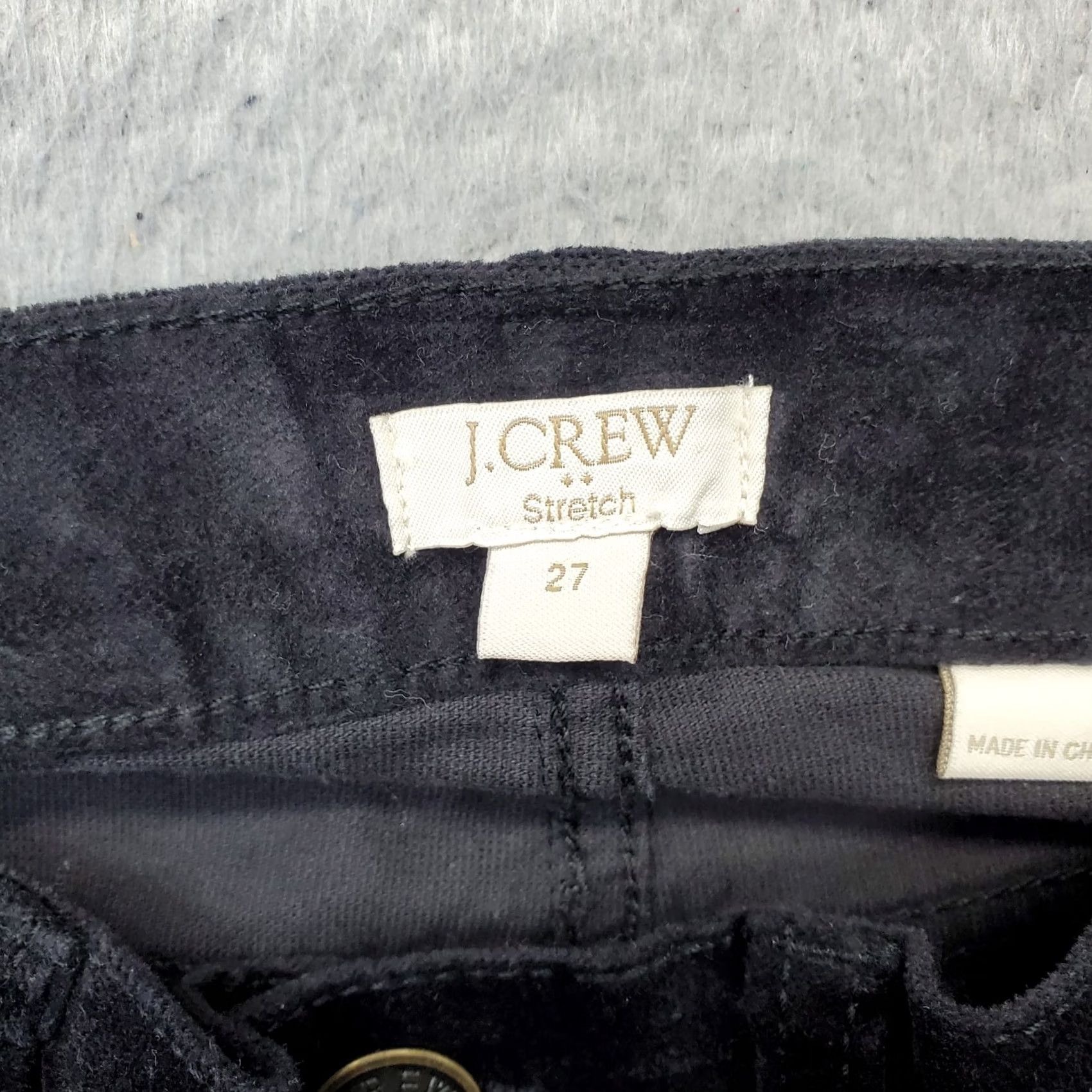 J.Crew J.CREW Velour Pants Womens Size 27 Black Cotton Stretch 5-Pocket Design Shaped: Womens Size 27 Black Velour Pants Size 27" / US 4 / IT 40 - 7 Thumbnail