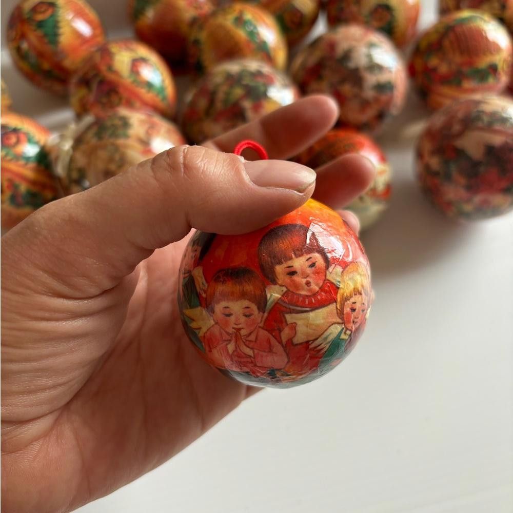 Designer Vintage Paper Mache Christmas Ornaments Size ONE SIZE - 3 Thumbnail