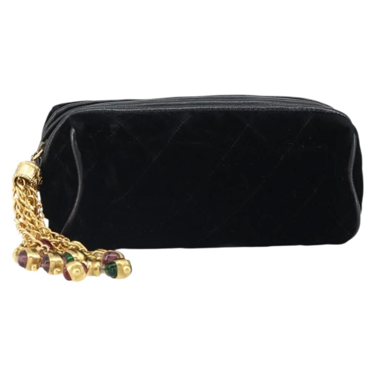 Chanel Chanel Matelasse Pouch Velour Size ONE SIZE - 1 Thumbnail