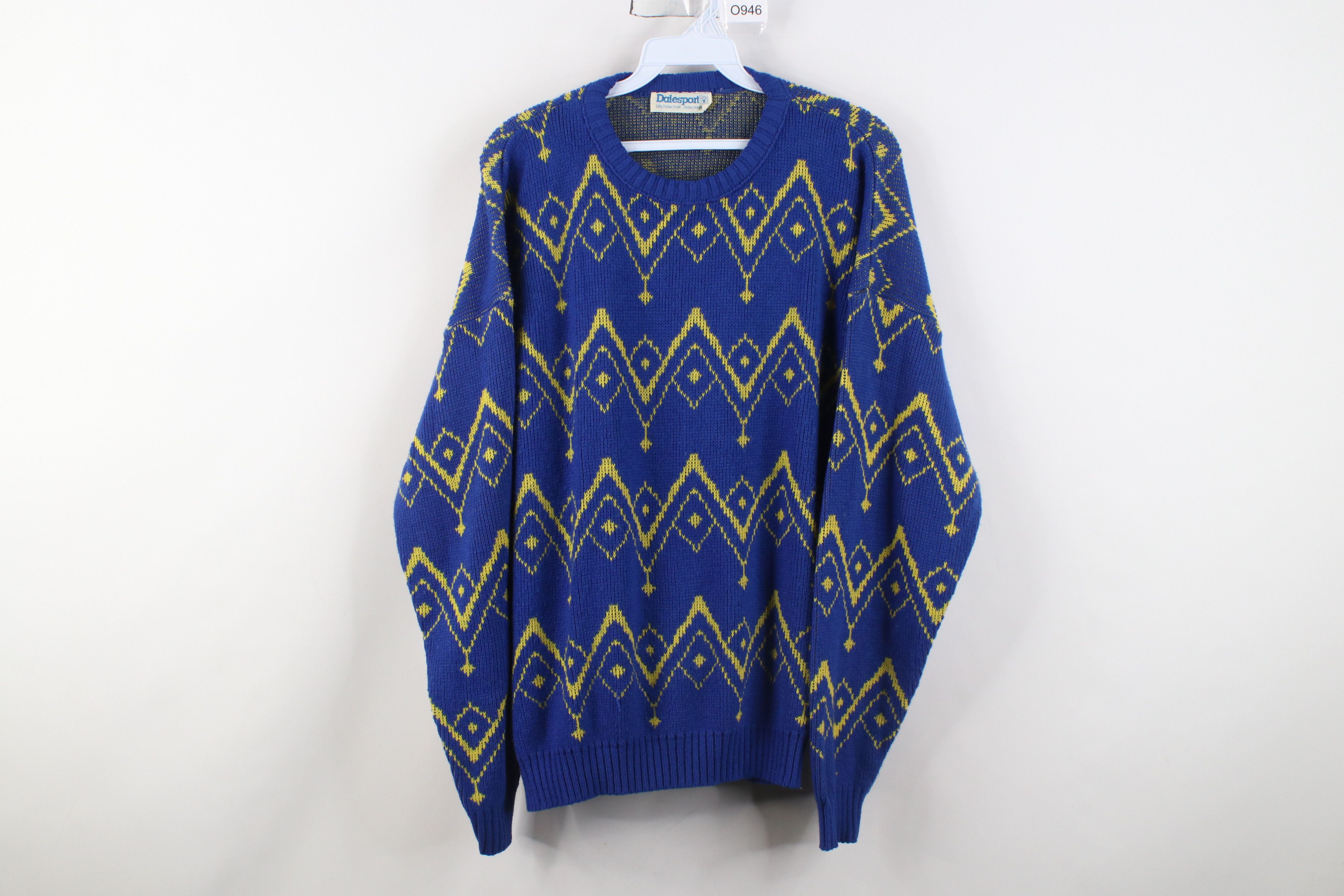 Vintage Vtg 80s 90s Dale Sport Norway Ribbed Knit Crewneck Sweater Size XL / US 12-14 / IT 48-50 - 1 Thumbnail