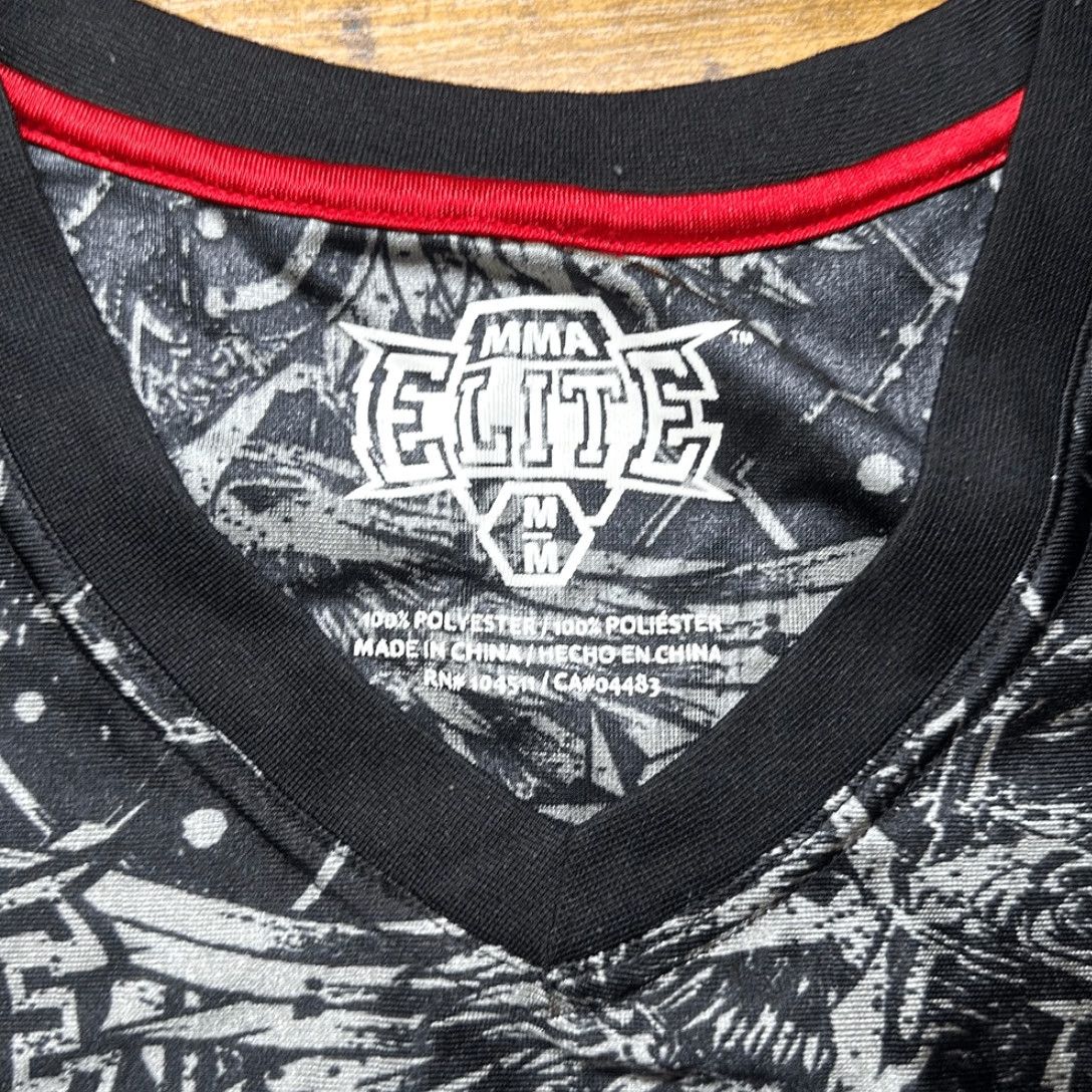 Vintage MMA Elite Tank Shirt Mens M Black All Over Print Logo Spellout Jersey Shirt Size US M / EU 48-50 / 2 - 4 Thumbnail