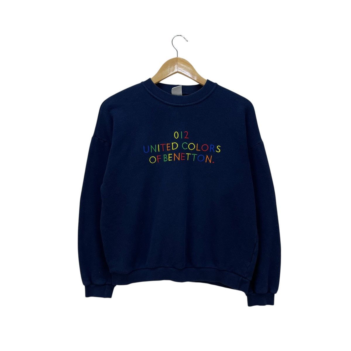 United Colors Of Benetton 💥Vtg United Colors Of Benetton Embroidery Spellout Rainbow Size US M / EU 48-50 / 2 - 1 Thumbnail