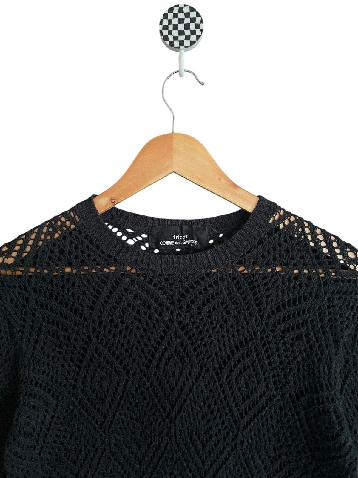 Comme des Garcons Very Rare Vintage Tricots CDG Fishnet Cropped Knitwear 1988s Size US M / EU 48-50 / 2 - 3 Thumbnail