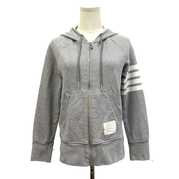 Thom Browne Thom Browne 4-Bar Zip-Up Hoodie Size L Size US L / EU 52-54 / 3 - 1 Thumbnail