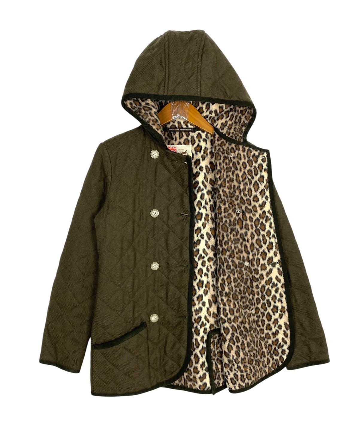 Traditional Weatherwear Rare‼️ Traditional Weatherwear Quilted Leopard Hoodie Size S / US 4 / IT 40 - 1 Thumbnail