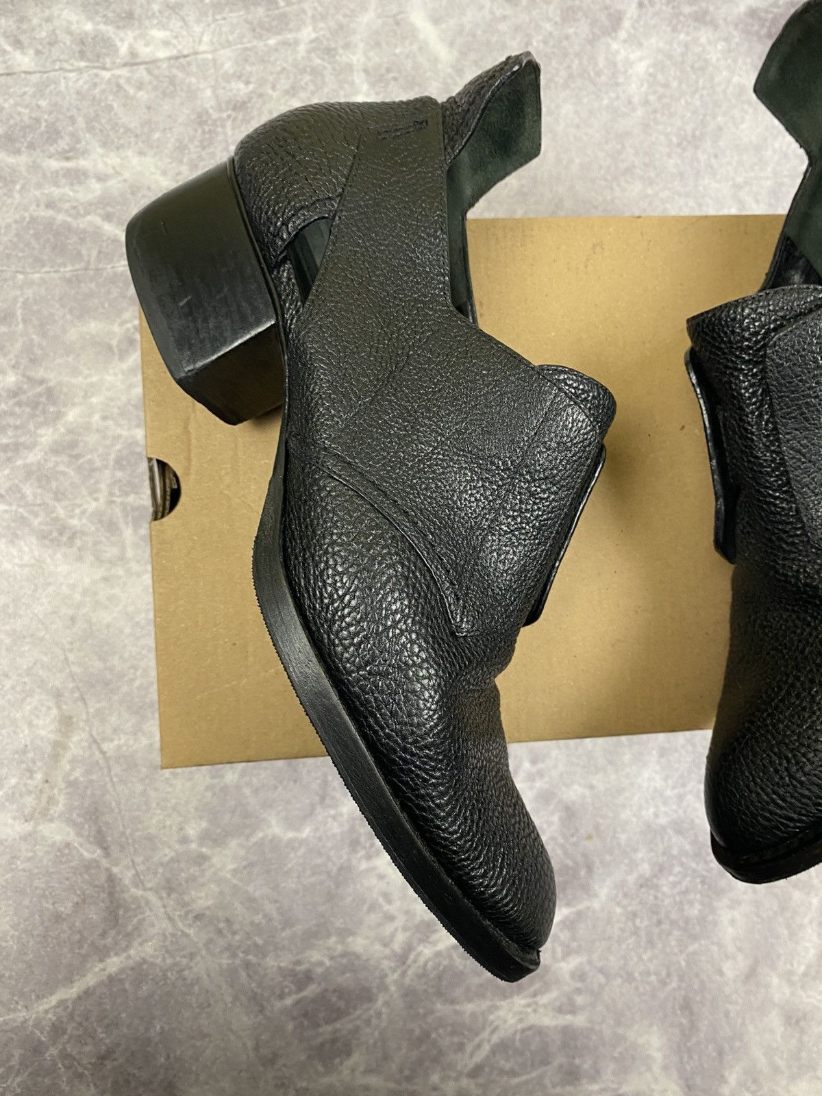 Alexander Wang Alexander Wang Zoe Black Leather Avant-garde Shoes Size: 41 Size US 11 / IT 41 - 2 Thumbnail