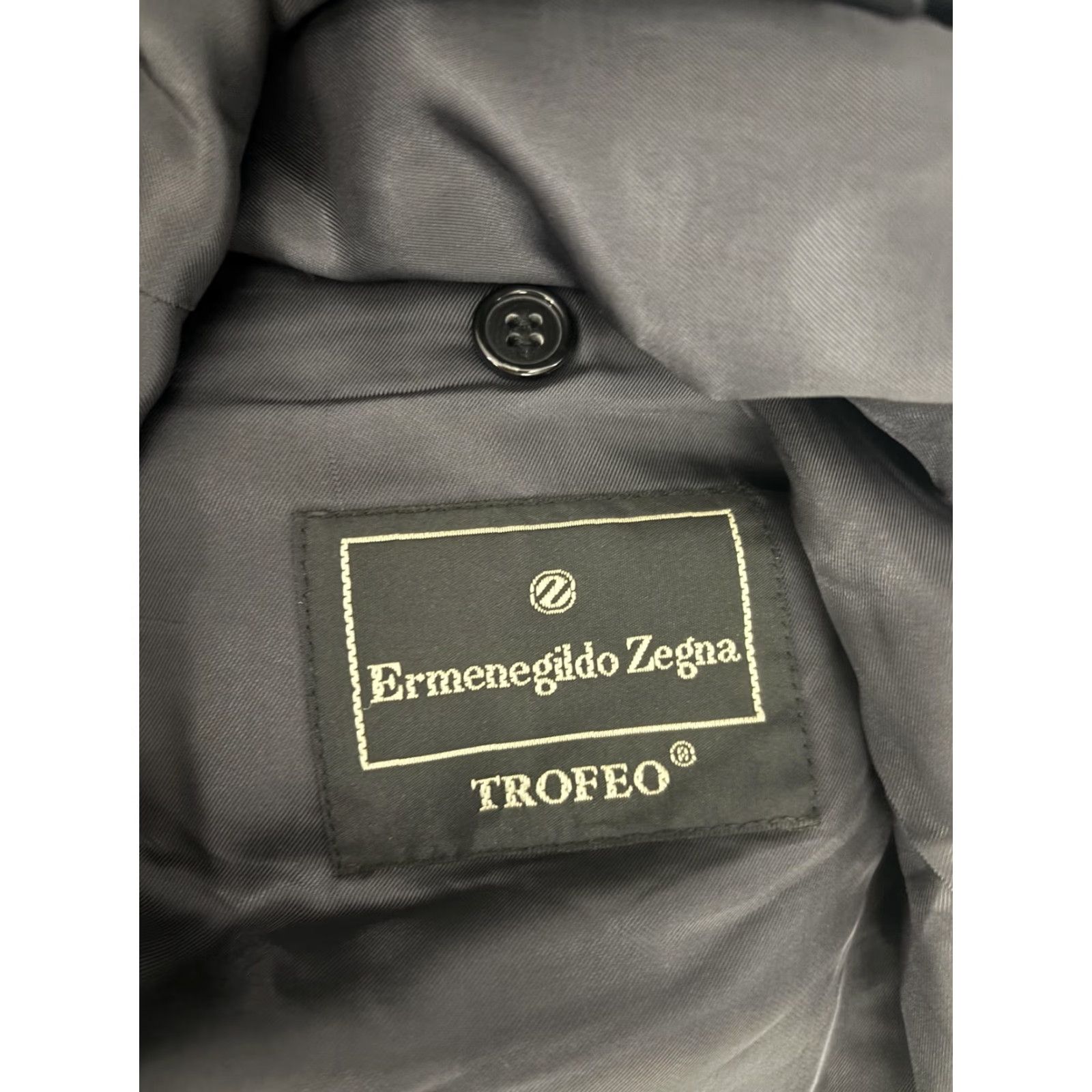 Ermenegildo Zegna Ermenegildo Zegna Suit Mens Charcoal Pinstripe Wool Trofeo Made Italy 2 Piece Size 42R - 5 Thumbnail