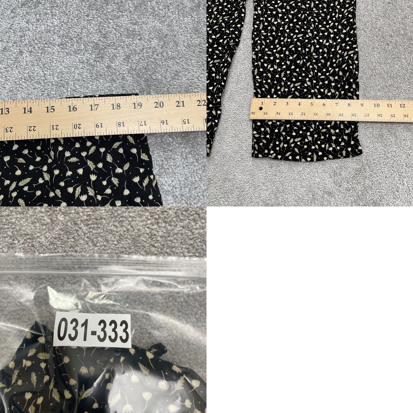 Vintage Sag Harbor Lounge Pants Womens Small Black Floral Pajama Crop Sleepwear Size 28" / US 6 / IT 42 - 9 Thumbnail