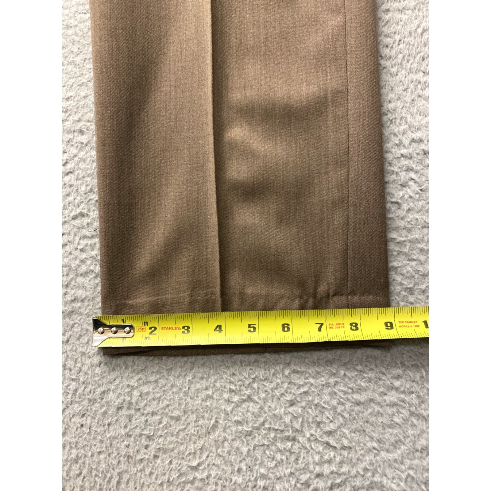 Banana Republic Banana Republic Pants Men 33 Regular Brown Wool Dress Pants Flat Front Zip Slant Pockets 30 in Inseam 33x30 Classic Business Formal Mens Size US 33 - 6 Thumbnail